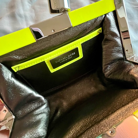 Michael Kors Neon Yellow Clutch